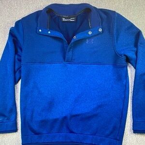 Under Armour Men’s Blue Snap-Quarter Zip Pullover Sweater